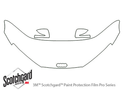 r8 3M Clear Bra Hood Precut PPF Diagram