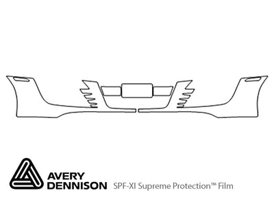 r8 Avery Dennison Clear Bra Bumper Precut PPF Diagram