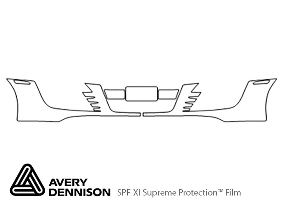 r8 Avery Dennison Clear Bra Bumper Precut PPF Diagram