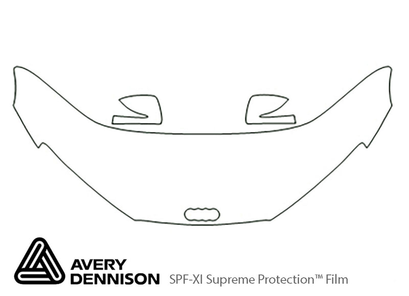 r8 Avery Dennison Clear Bra Hood Precut PPF Diagram