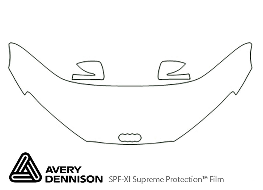 r8 Avery Dennison Clear Bra Hood Precut PPF Diagram