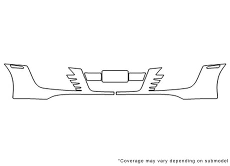 r8 Avery Dennison Clear Bra Bumper Precut PPF Diagram