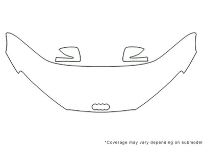 r8 Avery Dennison Clear Bra Hood Precut PPF Diagram
