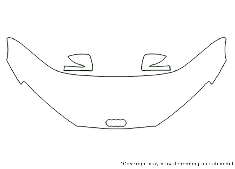 r8 Avery Dennison Clear Bra Hood Precut PPF Diagram