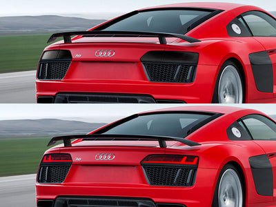 r8 Before and After Smoked Taillights