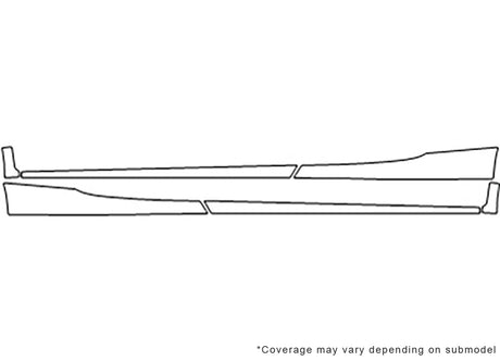 r8 Avery Dennison Clear Bra Door Cup Precut PPF Diagram