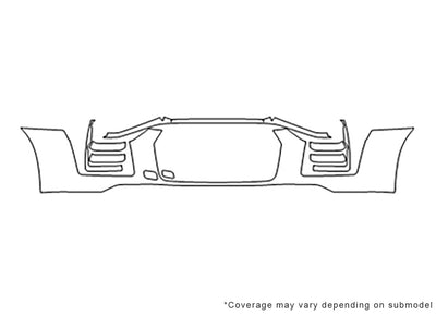 r8 3M Clear Bra Bumper Precut PPF Diagram