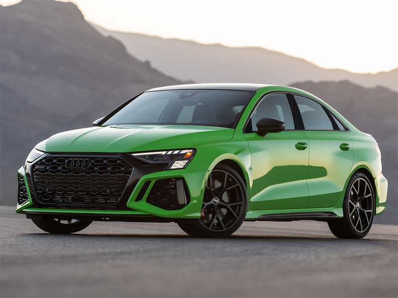 audi rs 3 2022-2024 Brushed Aluminum Black Pillar Trim