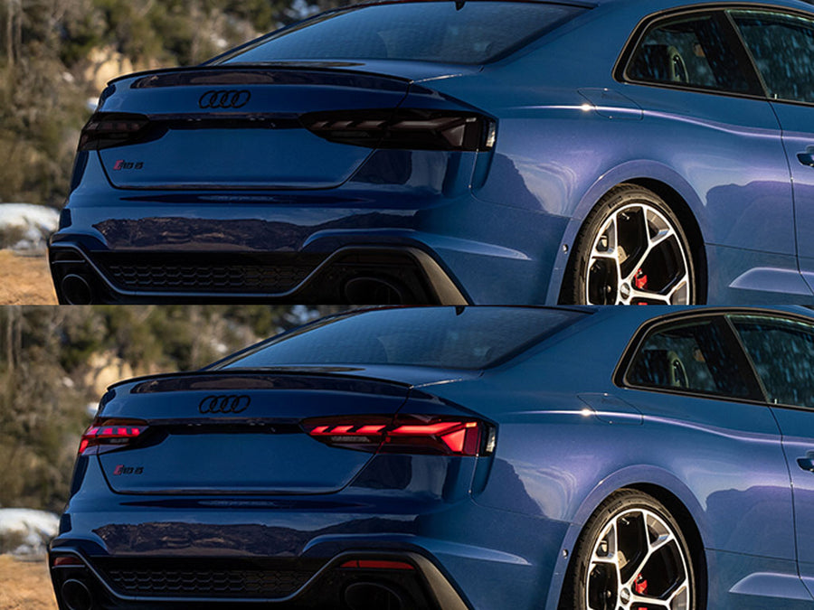 rs 5 Before and After Smoked Taillights
