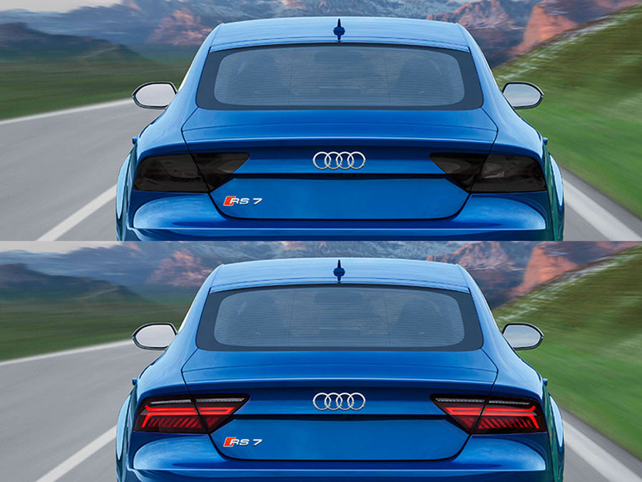 rs7 Before and After Smoked Taillights