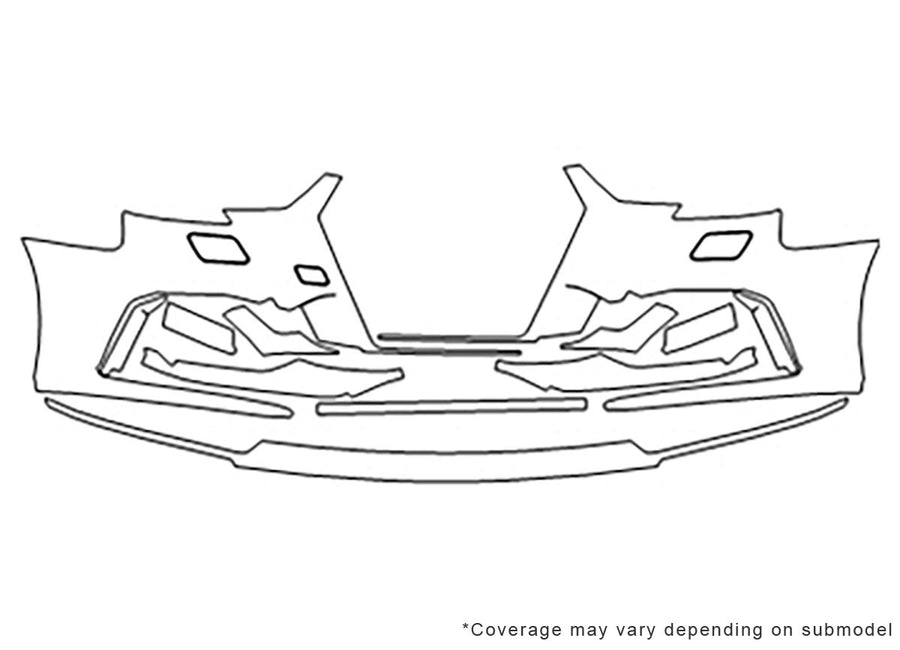rs3 3M Clear Bra Bumper Precut PPF Diagram
