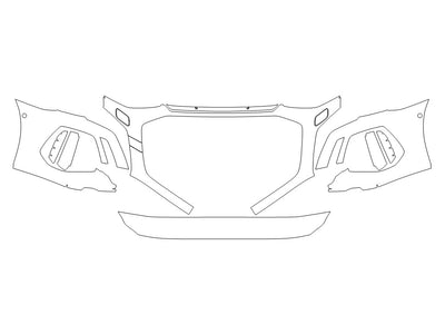rs3 Avery Dennison Clear Bra Bumper Precut PPF Diagram