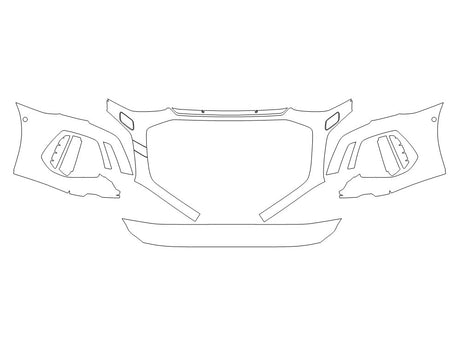 rs3 Avery Dennison Clear Bra Bumper Precut PPF Diagram