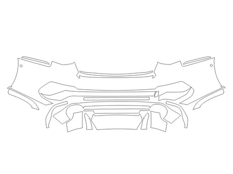 rs3 3M Clear Bra Door Cup Precut PPF Diagram