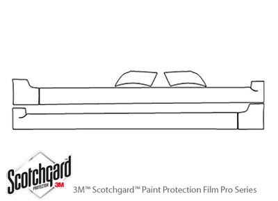 rs4 3M Clear Bra Door Cup Precut PPF Diagram