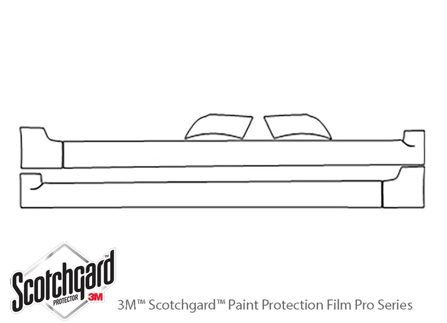 rs4 3M Clear Bra Door Cup Precut PPF Diagram