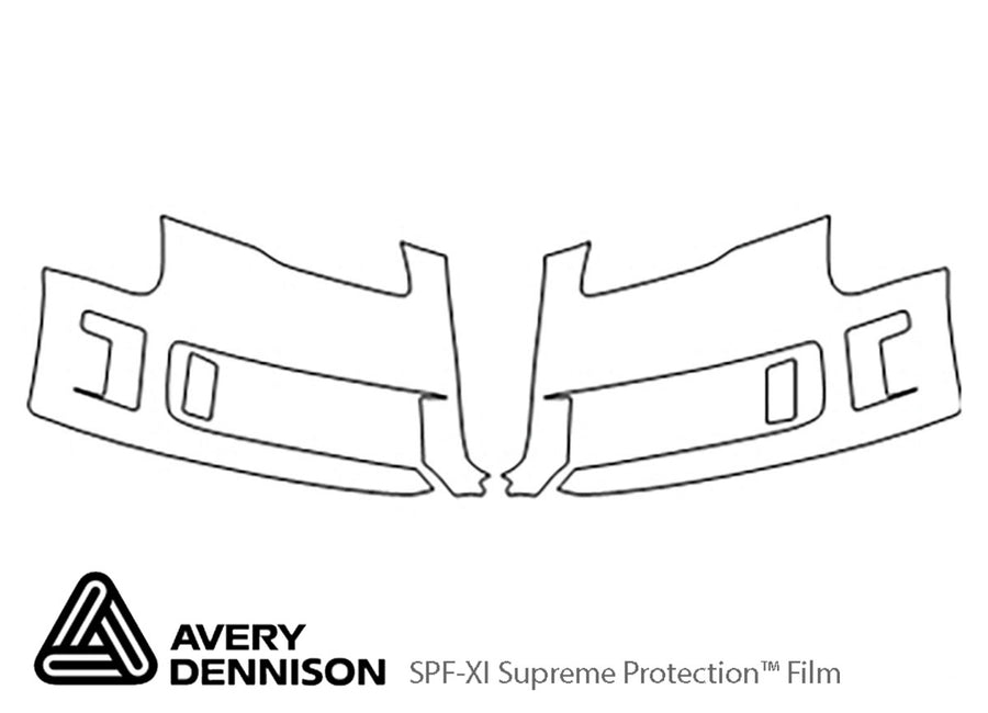 rs4 Avery Dennison Clear Bra Bumper Precut PPF Diagram