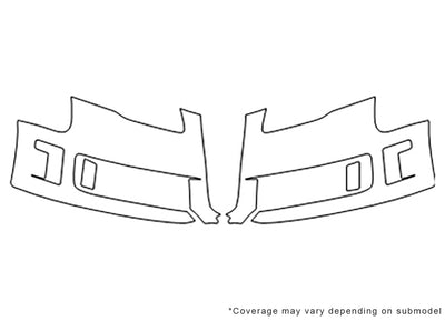 rs4 3M Clear Bra Bumper Precut PPF Diagram
