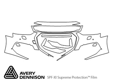 rs5 Avery Dennison Clear Bra Bumper Precut PPF Diagram