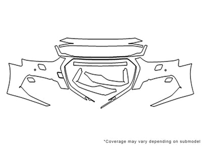 rs5 3M Clear Bra Bumper Precut PPF Diagram