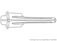 rs5 Avery Dennison Clear Bra Door Cup Precut PPF Diagram