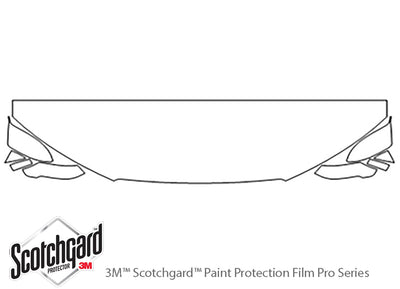 rs7 3M Clear Bra Hood Precut PPF Diagram