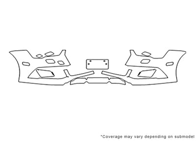 rs7 3M Clear Bra Bumper Precut PPF Diagram