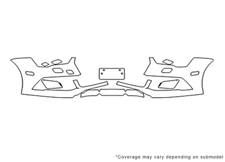 rs7 Avery Dennison Clear Bra Bumper Precut PPF Diagram