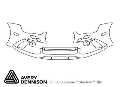 rs7 Avery Dennison Clear Bra Bumper Precut PPF Diagram