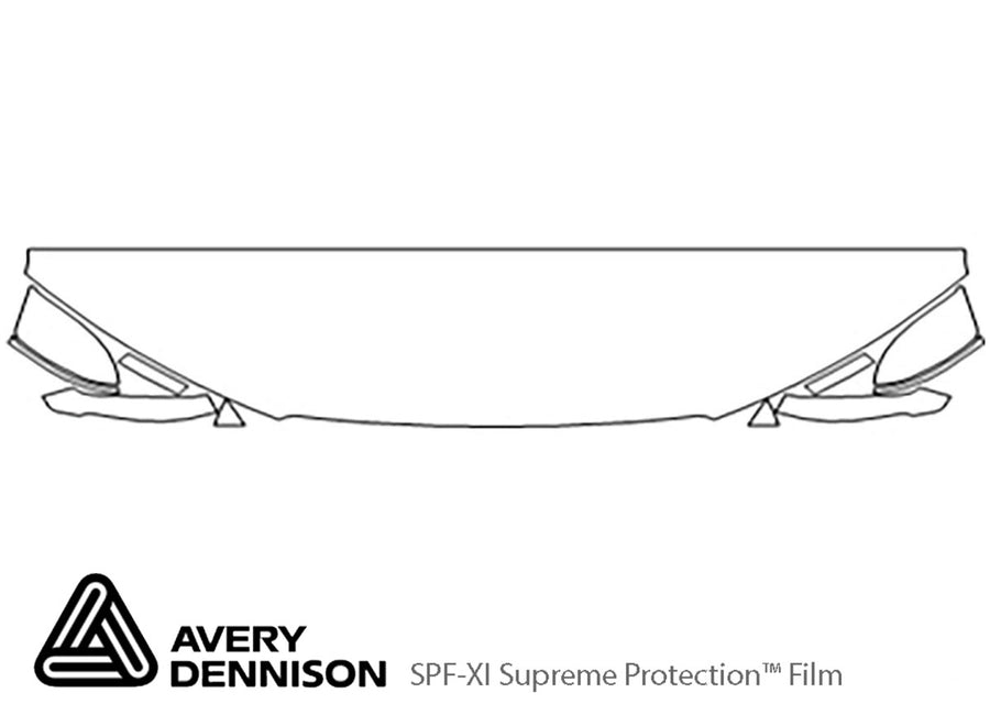 rs7 Avery Dennison Clear Bra Hood Precut PPF Diagram