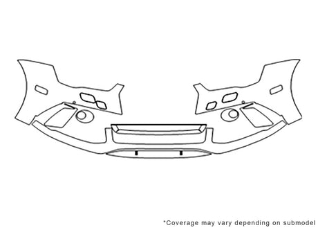 rs7 3M Clear Bra Bumper Precut PPF Diagram