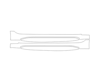 rs7 3M Clear Bra Door Cup Precut PPF Diagram