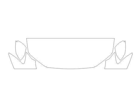 rsq8 3M Clear Bra Hood Precut PPF Diagram