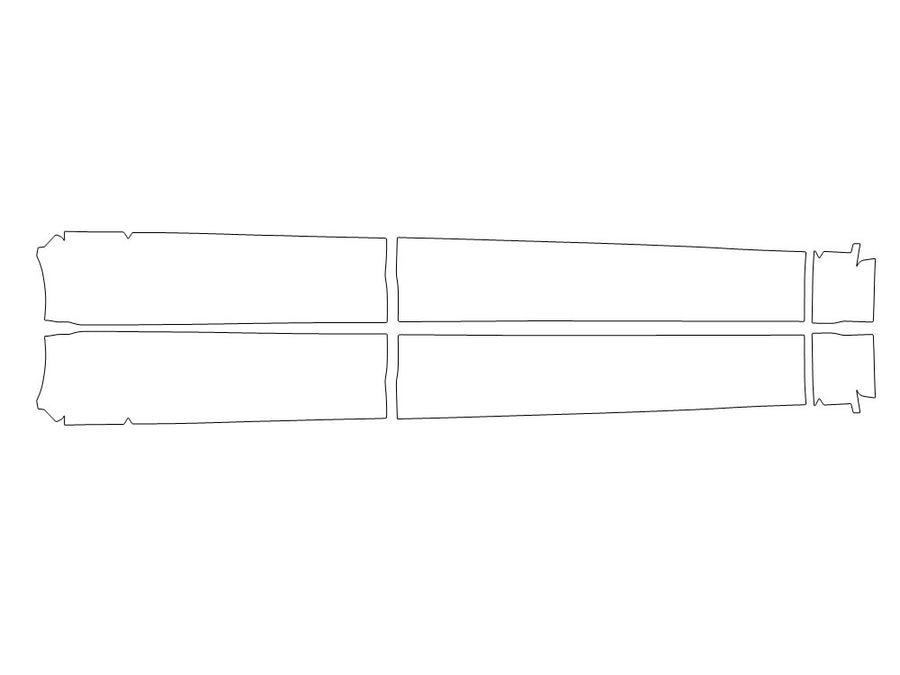 rsq8 3M Clear Bra Door Cup Precut PPF Diagram