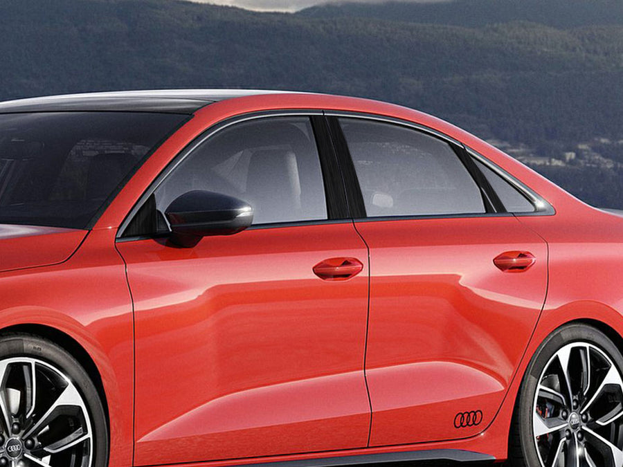 audi s3 2021-2023 Brushed Aluminum Black Pillar Cover Diagram
