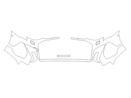 s3 3M Clear Bra Bumper Precut PPF Diagram