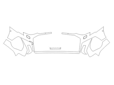 s3 Avery Dennison Clear Bra Bumper Precut PPF Diagram