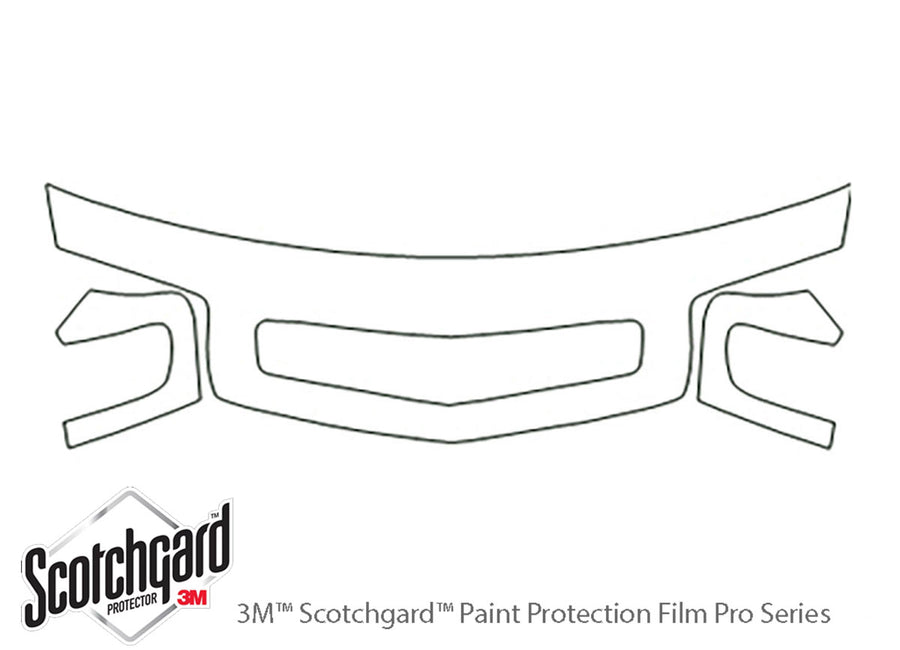 s4 3M Clear Bra Hood Precut PPF Diagram