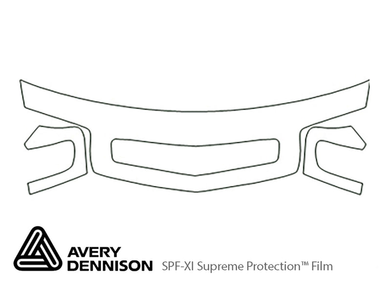 s4 Avery Dennison Clear Bra Hood Precut PPF Diagram