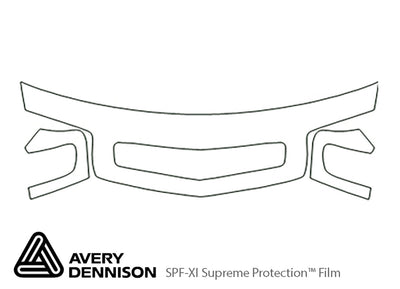 s4 Avery Dennison Clear Bra Hood Precut PPF Diagram