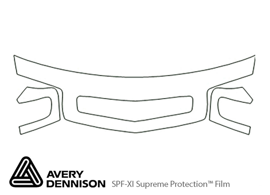 s4 Avery Dennison Clear Bra Hood Precut PPF Diagram