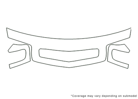 s4 3M Clear Bra Hood Precut PPF Diagram