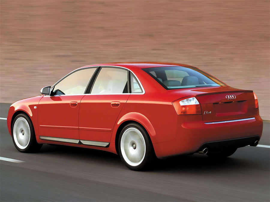 audi s4 2000-2002 Brushed Aluminum Black Pillar Trim