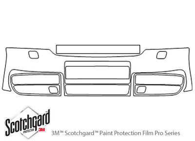s4 3M Clear Bra Bumper Precut PPF Diagram