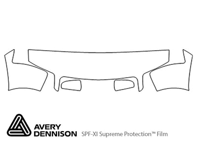 s4 Avery Dennison Clear Bra Hood Precut PPF Diagram