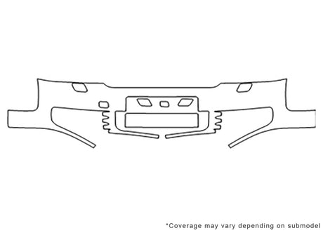 s4 Avery Dennison Clear Bra Bumper Precut PPF Diagram