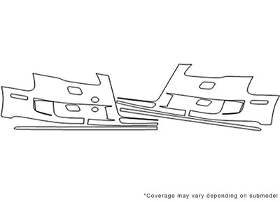 s4 Avery Dennison Clear Bra Bumper Precut PPF Diagram