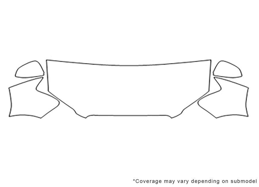 s4 3M Clear Bra Hood Precut PPF Diagram