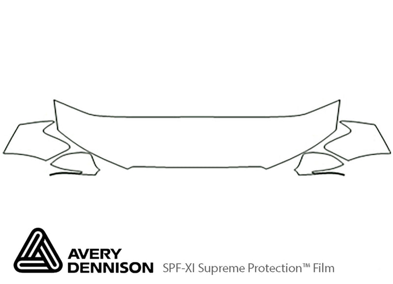 s4 Avery Dennison Clear Bra Hood Precut PPF Diagram