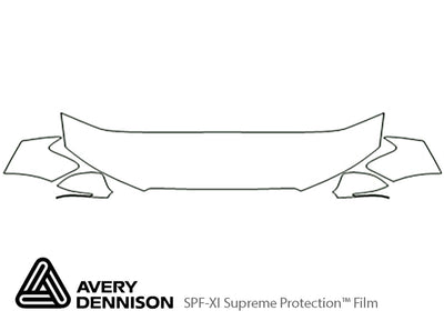 s4 Avery Dennison Clear Bra Hood Precut PPF Diagram
